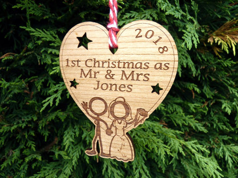1st Christmas as Mr & Mrs Decoration