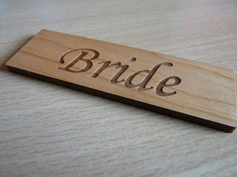 Wooden Table Name place settings