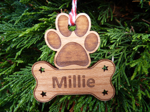 Personalised Dog Christmas decoration