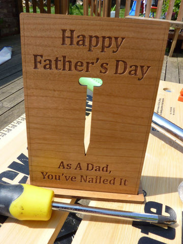 Father's Day "Nail" Wooden Card