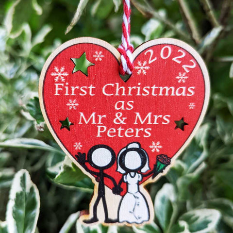 First Christmas as Mr & Mrs Decoration