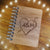 Initials & Heart Tree Carving wooden notebook
