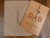 I Love Dad wooden card