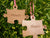 Pair of jigsaw piece Christmas Tree decorations
