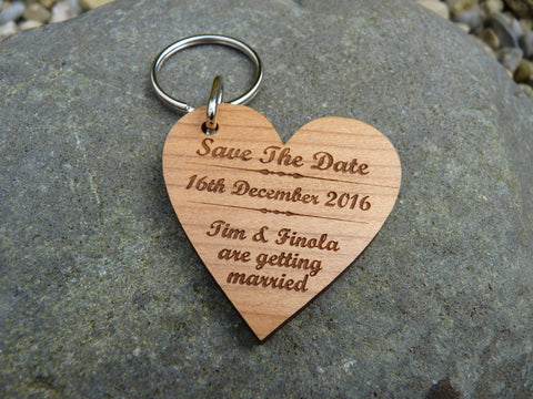 Save The Date keyrings
