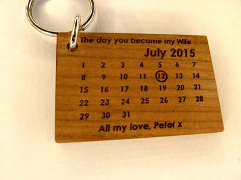 The day you became my Wife Keyring