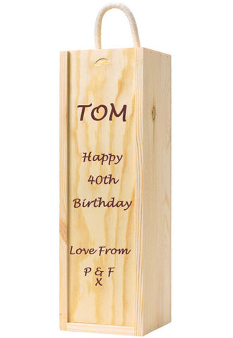 Personalised Wooden wine box